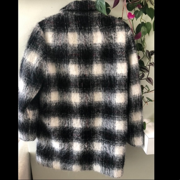 Theory Wool Blend Black/White Coat - Picture 5 of 6